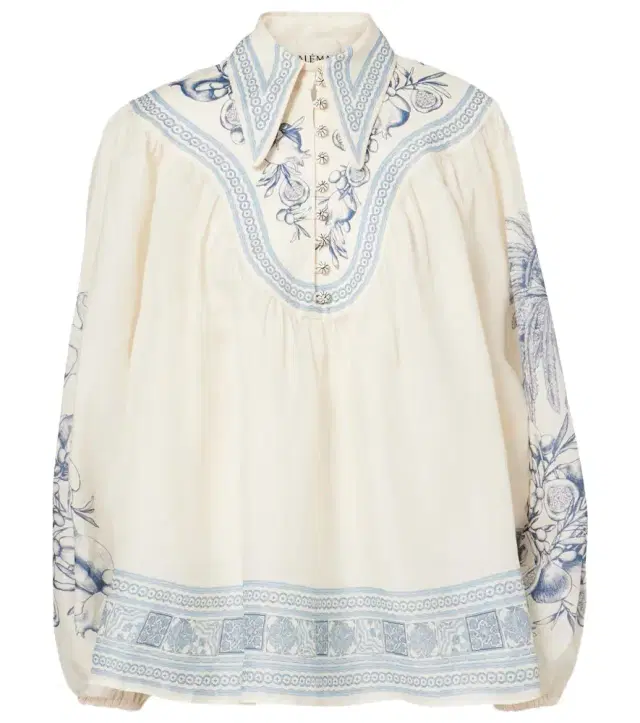 Alémais Villa Romantica printed ramie blouse