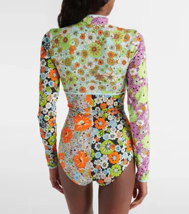 Alemais Alémais Orange Blossom floral rashguard swimsuit | Thumbnail 2