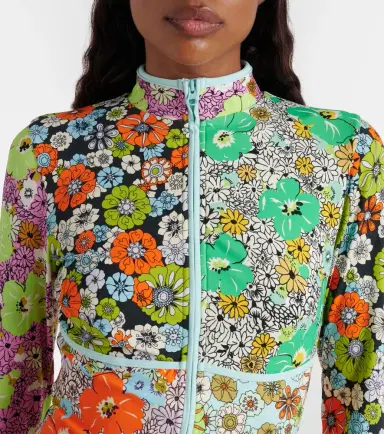Alemais Alémais Orange Blossom floral rashguard swimsuit | Thumbnail 3