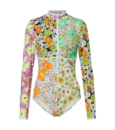 Alemais Alémais Orange Blossom floral rashguard swimsuit | Thumbnail 1
