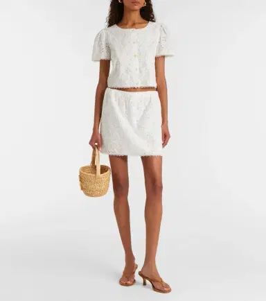 Posse Salma embroidered cotton miniskirt | Thumbnail 3 Posse Salma embroidered cotton miniskirt | Thumbnail 3