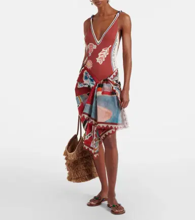 ALÉMAIS Alémais x LRNCE Michelle printed cotton beach cover-up | Thumbnail 3