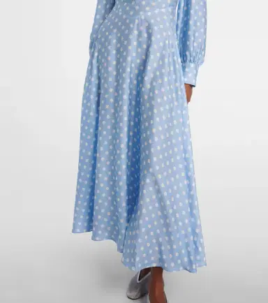 Posse Tilly polka-dot satin midi dress | Thumbnail 4