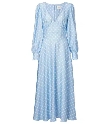Posse Tilly polka-dot satin midi dress | Thumbnail 1