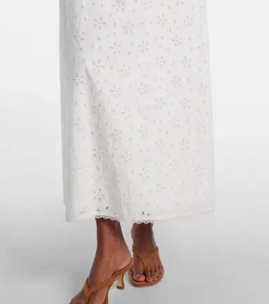 Posse Salma embroidered halterneck cotton midi dress | Thumbnail 3