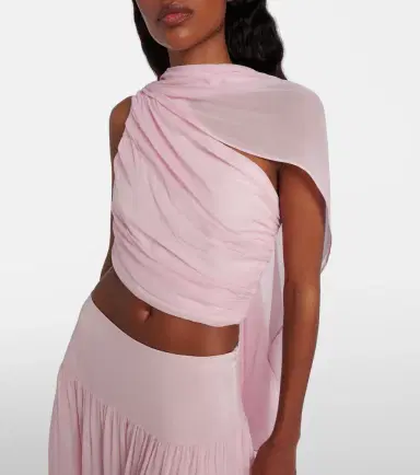 Posse Solene gathered scarf-detail mesh top | Thumbnail 2 Posse Solene gathered scarf-detail mesh top | Thumbnail 2