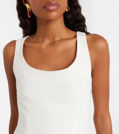 Posse Effi scalloped linen tank top | Thumbnail 5
