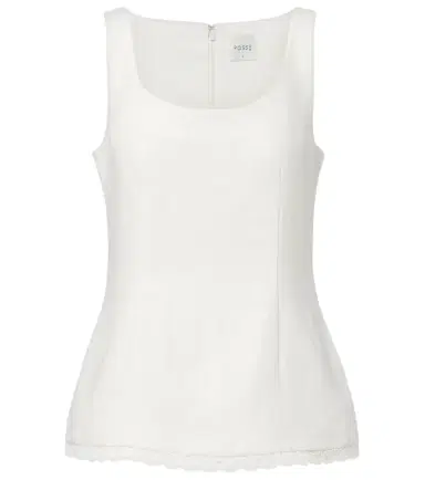 Posse Effi scalloped linen tank top | Thumbnail 1