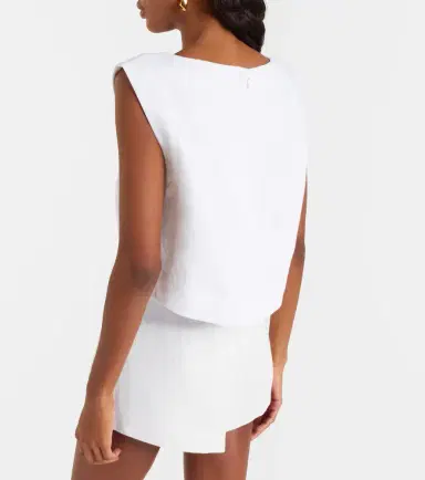 Posse Martina cropped linen top | Thumbnail 2 Posse Martina cropped linen top | Thumbnail 2