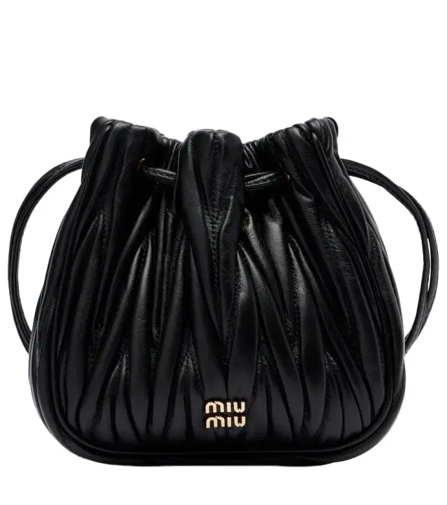 Miu Miu Matelassé leather bucket bag