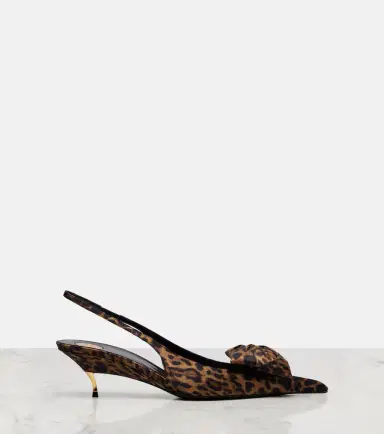 Saint Laurent Dakota 50 leopard-print slingback pumps | Thumbnail 2 Saint Laurent Dakota 50 leopard-print slingback pumps | Thumbnail 2