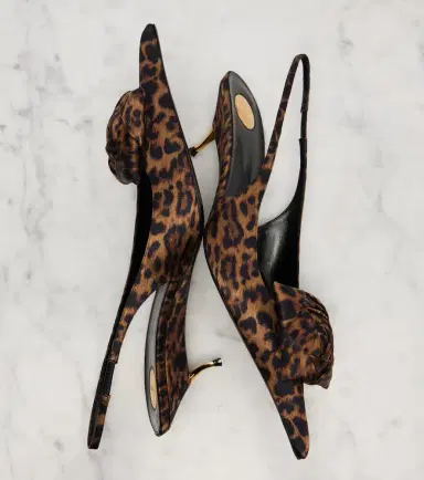 Saint Laurent Dakota 50 leopard-print slingback pumps | Thumbnail 3 Saint Laurent Dakota 50 leopard-print slingback pumps | Thumbnail 3