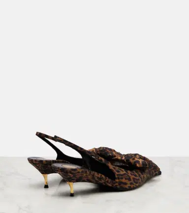 Saint Laurent Dakota 50 leopard-print slingback pumps | Thumbnail 4 Saint Laurent Dakota 50 leopard-print slingback pumps | Thumbnail 4