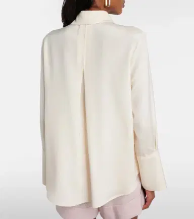 Max Mara Voliera silk-blend cady shirt | Thumbnail 2 Max Mara Voliera silk-blend cady shirt | Thumbnail 2