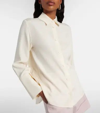 Max Mara Voliera silk-blend cady shirt | Thumbnail 6 Max Mara Voliera silk-blend cady shirt | Thumbnail 6