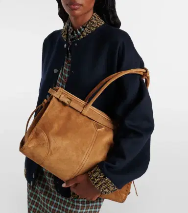 Prada Bonnie Large suede tote bag | Thumbnail 3 Prada Bonnie Large suede tote bag | Thumbnail 3