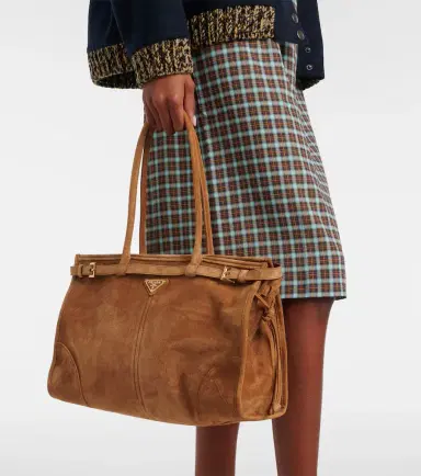 Prada Bonnie Large suede tote bag | Thumbnail 5 Prada Bonnie Large suede tote bag | Thumbnail 5