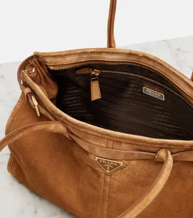 Prada Bonnie Large suede tote bag | Thumbnail 6 Prada Bonnie Large suede tote bag | Thumbnail 6