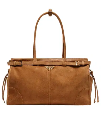 Prada Bonnie Large suede tote bag | Thumbnail 1 Prada Bonnie Large suede tote bag | Thumbnail 1