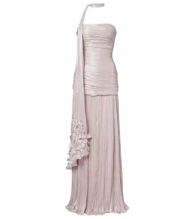 Marmar Halim Dayana ruched scarf-detail gown
