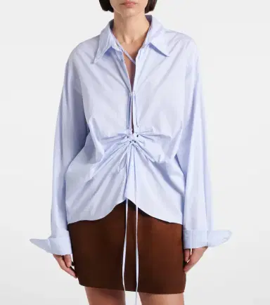 Prada Gathered cotton shirt | Thumbnail 2