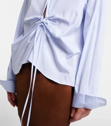 Prada Gathered cotton shirt | Thumbnail 6