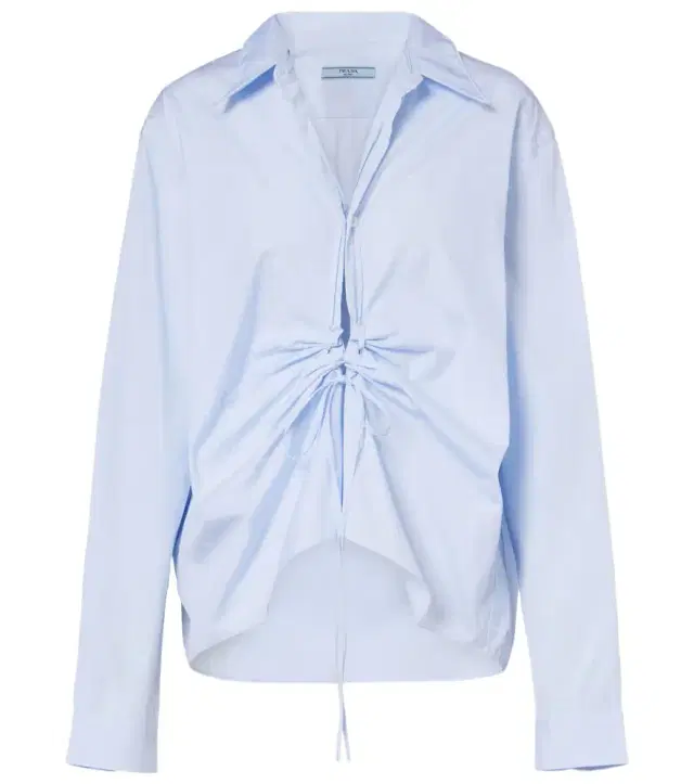 Gathered cotton shirt