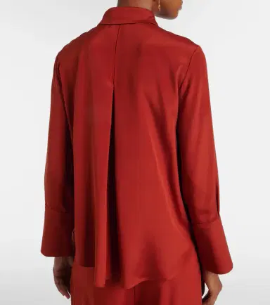 Max Mara Voliera silk-blend satin shirt | Thumbnail 2
