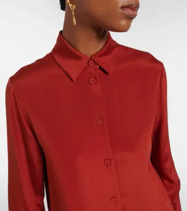 Max Mara Voliera silk-blend satin shirt | Thumbnail 5