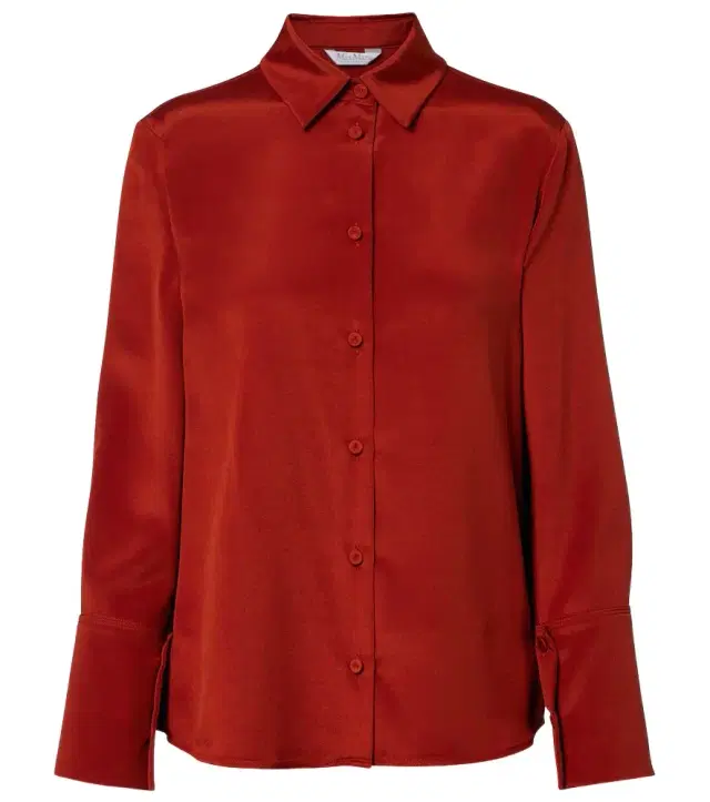 Voliera silk-blend satin shirt