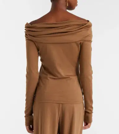 Max Mara Orafo draped virgin wool top | Thumbnail 2