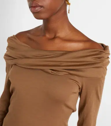 Max Mara Orafo draped virgin wool top | Thumbnail 3