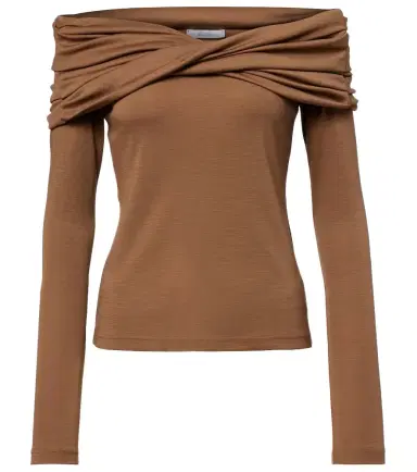 Max Mara Orafo draped virgin wool top | Thumbnail 1