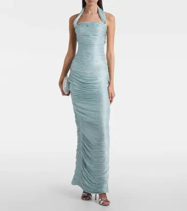 Marmar Halim Pleated crêpe corset gown | Thumbnail 3 Marmar Halim Pleated crêpe corset gown | Thumbnail 3