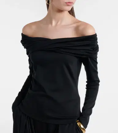 Max Mara Orafo off-shoulder virgin wool top | Thumbnail 2 Max Mara Orafo off-shoulder virgin wool top | Thumbnail 2