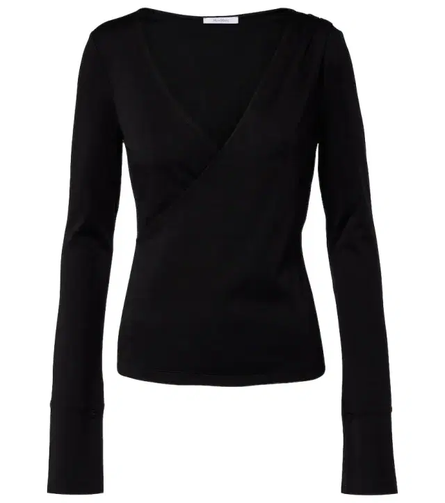Max Mara Adagio virgin wool wrap top