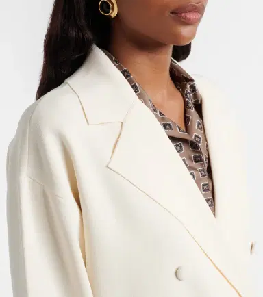 Max Mara Calte double-breasted crêpe blazer | Thumbnail 6