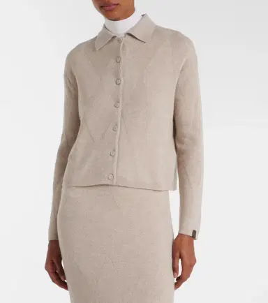 Max Mara Bombo argyle cashmere cardigan | Thumbnail 3 Max Mara Bombo argyle cashmere cardigan | Thumbnail 3
