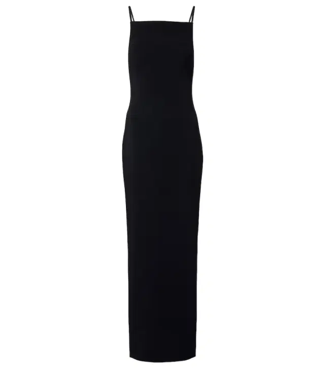 Sliced crêpe cady gown Sliced crêpe cady gown