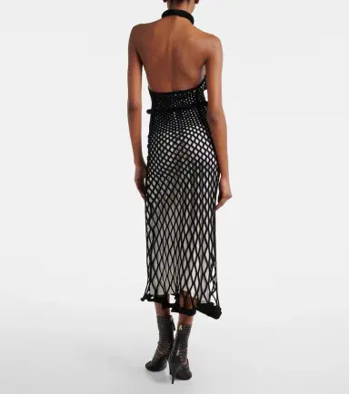 Givenchy Halterneck open-back mesh midi dress | Thumbnail 3