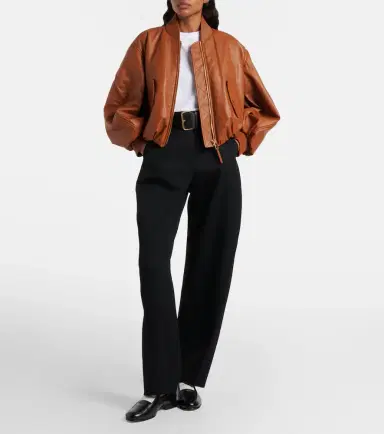 Givenchy Cocoon cropped leather bomber jacket | Thumbnail 2