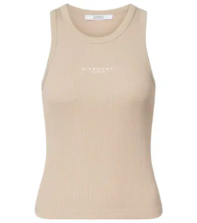 Givenchy Logo ribbed-knit cotton jersey tank top | Thumbnail 1
