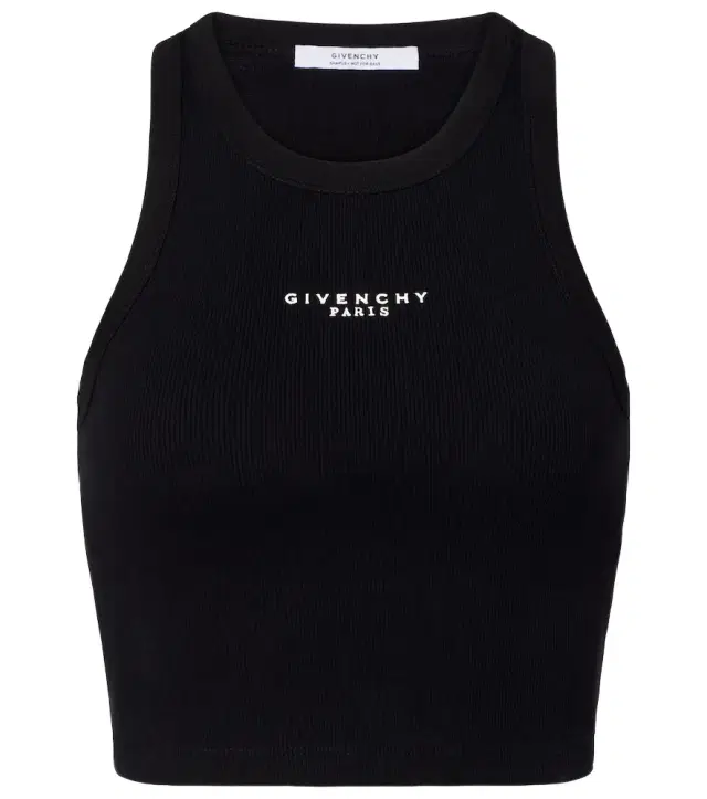 Givenchy Logo cropped cotton jersey tank top