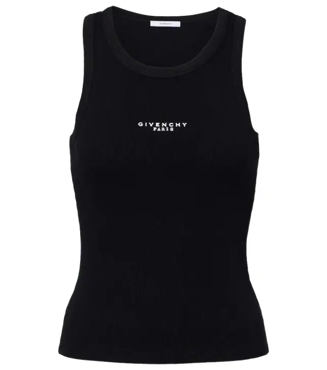 Paris logo cotton tank top