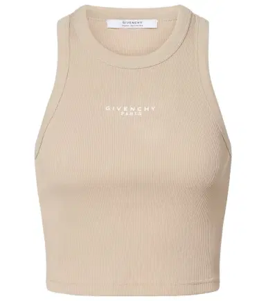Givenchy Logo cropped cotton jersey tank top | Thumbnail 1