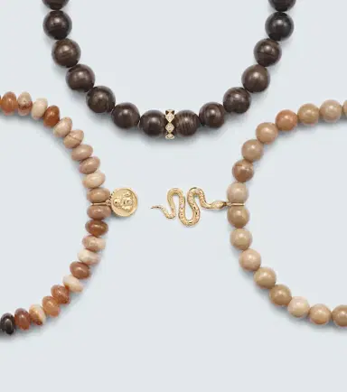 Sydney Evan Set of 3 14kt gold beaded bracelets with gemstones | Thumbnail 2 Sydney Evan Set of 3 14kt gold beaded bracelets with gemstones | Thumbnail 2