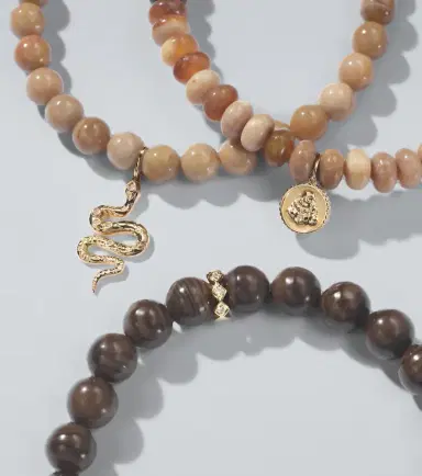 Sydney Evan Set of 3 14kt gold beaded bracelets with gemstones | Thumbnail 4 Sydney Evan Set of 3 14kt gold beaded bracelets with gemstones | Thumbnail 4