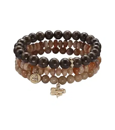 Sydney Evan Set of 3 14kt gold beaded bracelets with gemstones | Thumbnail 1 Sydney Evan Set of 3 14kt gold beaded bracelets with gemstones | Thumbnail 1