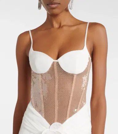 David Koma Floral-appliqué sequined bustier gown | Thumbnail 5 David Koma Floral-appliqué sequined bustier gown | Thumbnail 5