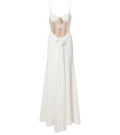 David Koma Floral-appliqué sequined bustier gown | Thumbnail 1 David Koma Floral-appliqué sequined bustier gown | Thumbnail 1